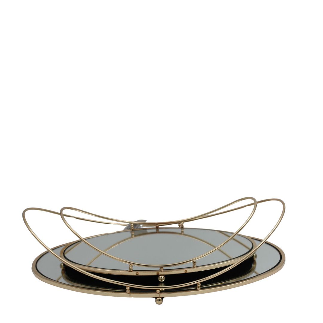 LUXE DECORATIVE GOLD TRAYS OVAL SET 2 image 2